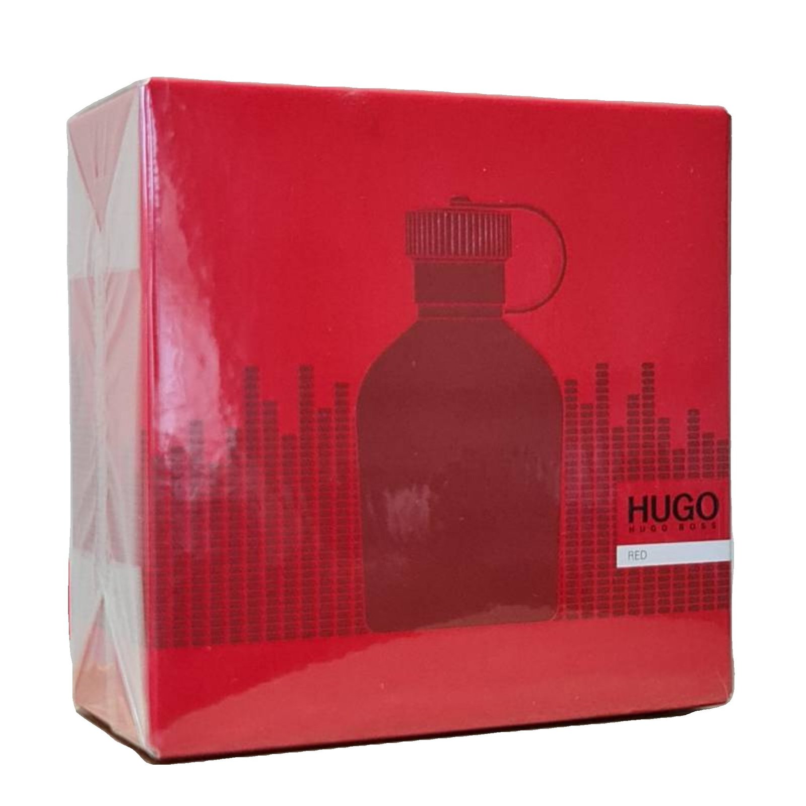 Hugo Boss Red Eau De Toilette 125ml + Speaker Gift Set hugo boss red eau de toilette 125ml + speaker gift set. Front of the box at an angle.