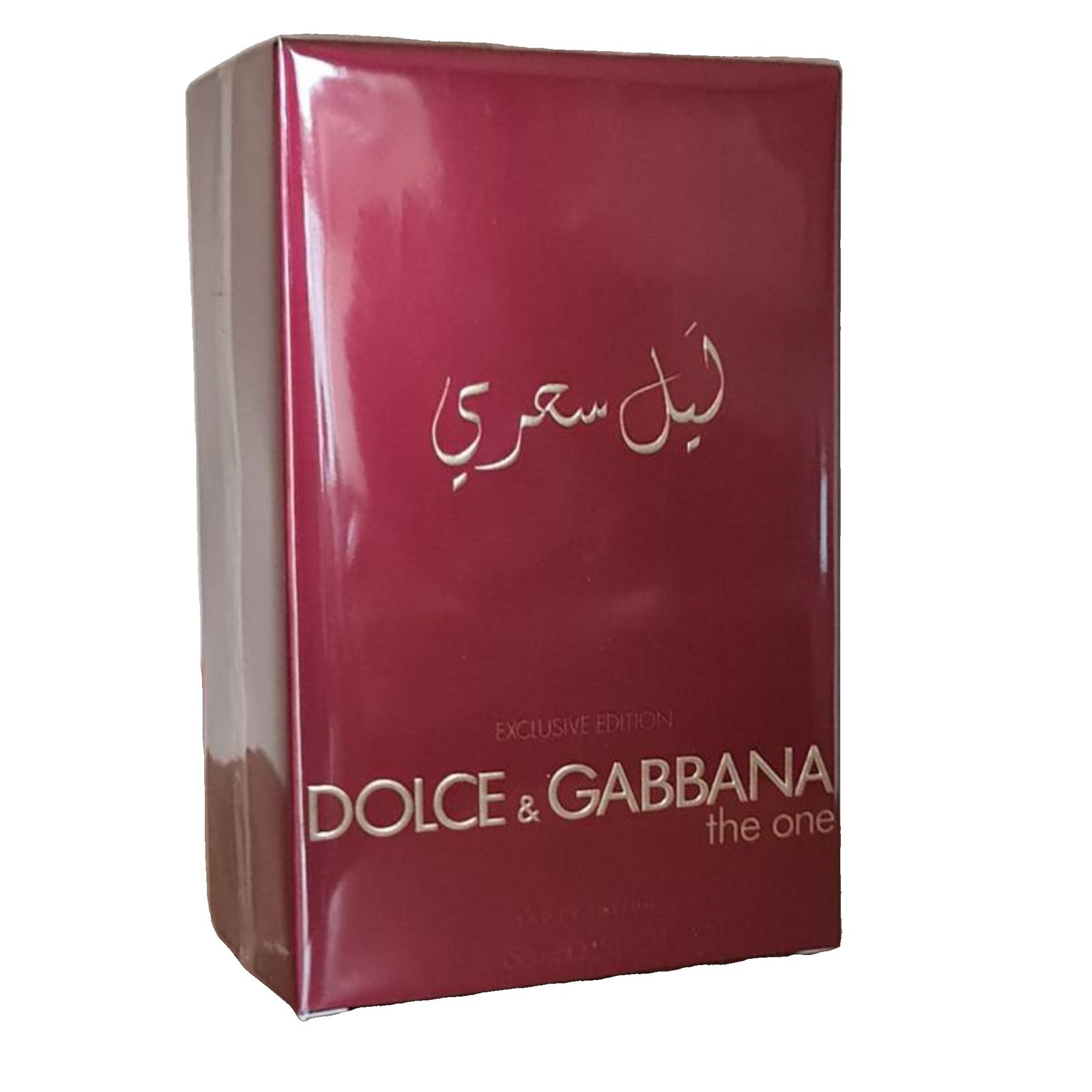 Dolce&Gabbana The One Mysterious Night Eau de Parfum 150ml dolce & gabbana the one mysterious night eau de parfum 150ml. Front angled photo showing the red box with gold lettering.