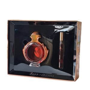 paco rabanne olympea eau de parfum intense 100ml 2 piece gift set. Front photo showing contents.
