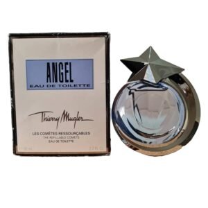 thierry mugler angel eau de toilette 80ml. Box and bottle side by side photo.