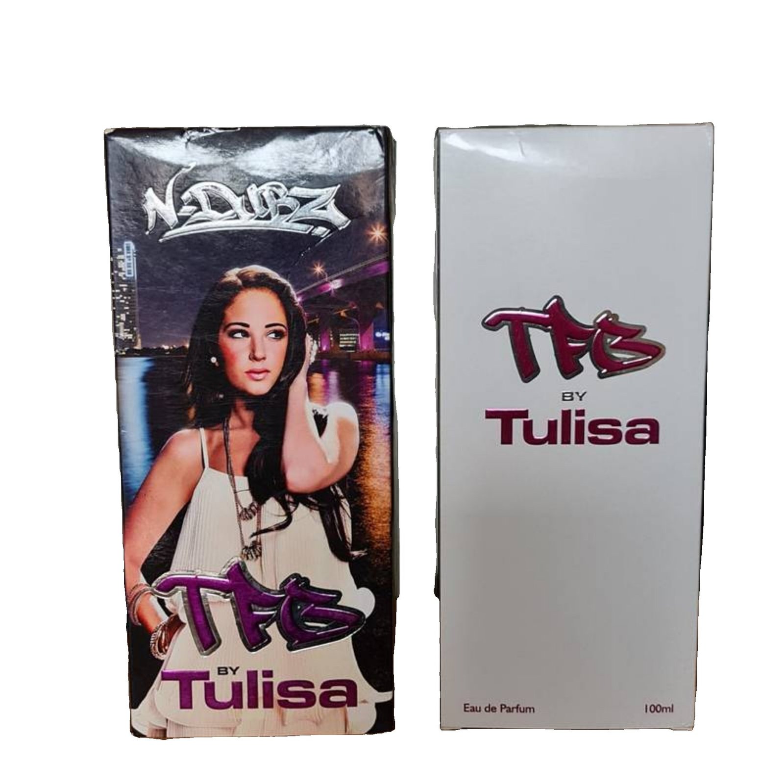 tulisa the female boss eau de parfum 100ml. tulisa the female boss eau de parfum 100ml. Sleeve and box side by side photo.