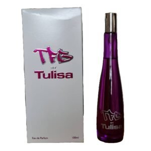 tulisa the female boss eau de parfum 100ml. Box and bottle side by side photo.