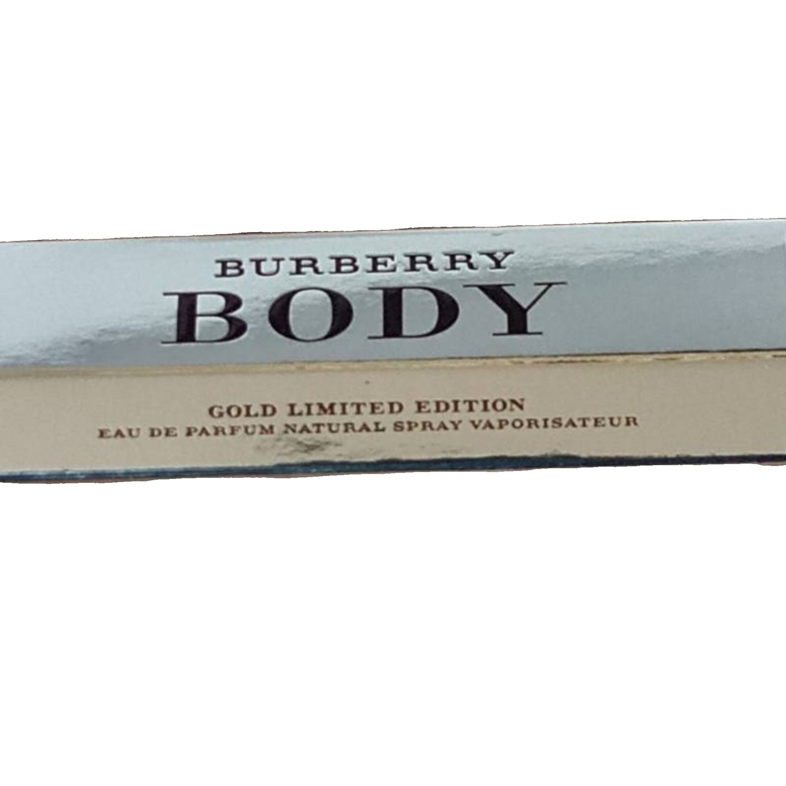burberry body gold limited eau de parfum 80ml. burberry body gold limited eau de parfum 80ml. Perfume name on box.