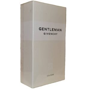 givenchy gentleman cologne 100ml. Front angled photo showing the graphics.