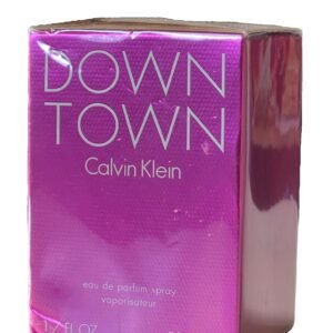 calvin klein down town eau de parfum 50ml. Front angled photo of perfume box.