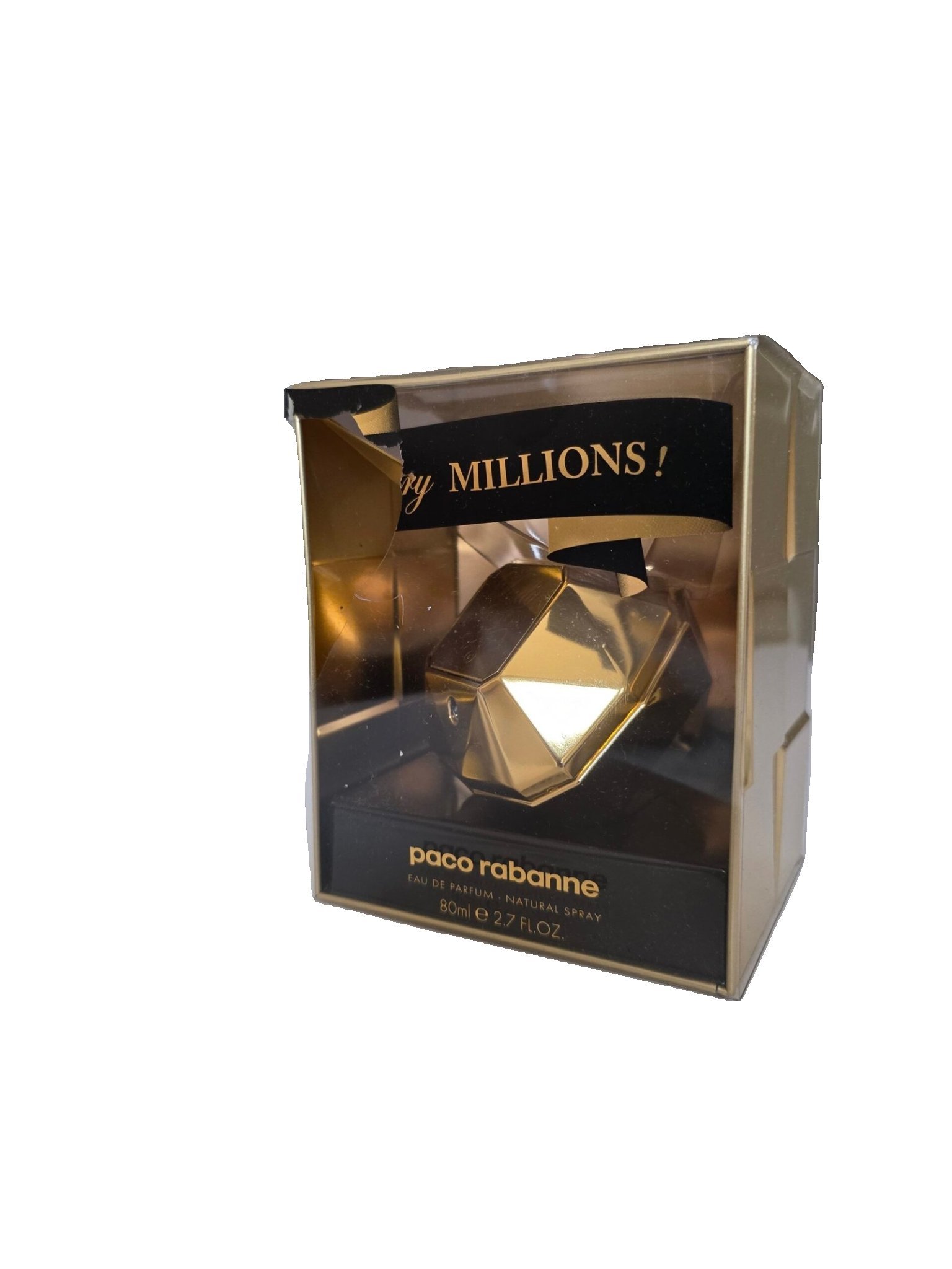 paco rabanne lady million eau de parfum 80ml paco rabanne lady million eau de parfum 80ml. Photo showing two sides.