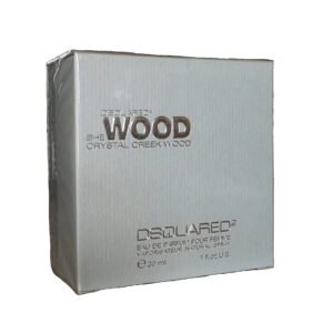 dsquared2 she crystal creek wood eau de parfum 30ml. Front angled photo showing graphics.