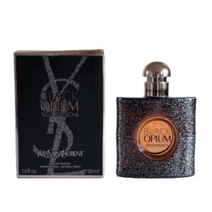 yves saint laurent black opium nuit blanche eau de parfum 50ml. Fragrance box and photo side by side photo.