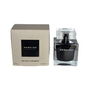 narciso rodriguez eau de toilette 90ml. Bottle and box side by side photo.