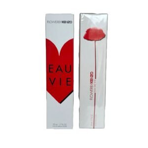 kenzo flower eau de vie eau de parfum legere 50ml. Fragrance box and sleeve side by side photo.