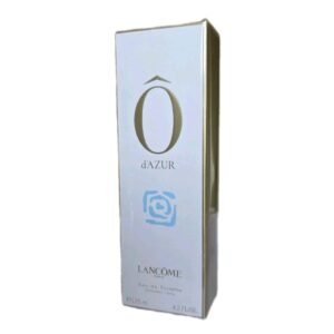 Lancome D'Azur Eau de Toilette 125ml. front angled photo of perfume box.