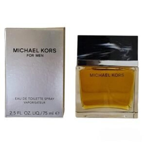 michael kors for men eau de toilette 75ml. Box and botltle side by side photo.