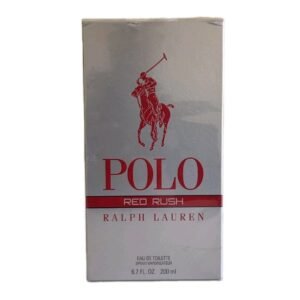 Ralph Lauren Red Rush Eau de Toilette 200ml. Front photo of box.
