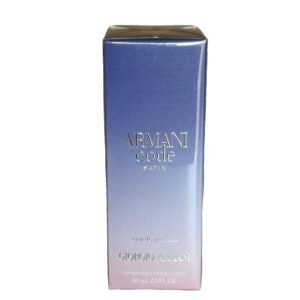 Giorgio Armani Code Satin Eau de Parfum 30ml. Front photo of perfume box.