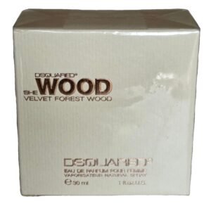 dsquared2 she velvet forest wood edp 30ml. Large photo of perfume box.