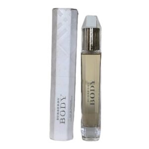 burberry body eau de toilette 85ml. box and bottle side by side photo.