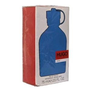 hugo boss now eau de toilette 75ml. Front angled photo of perfume box.