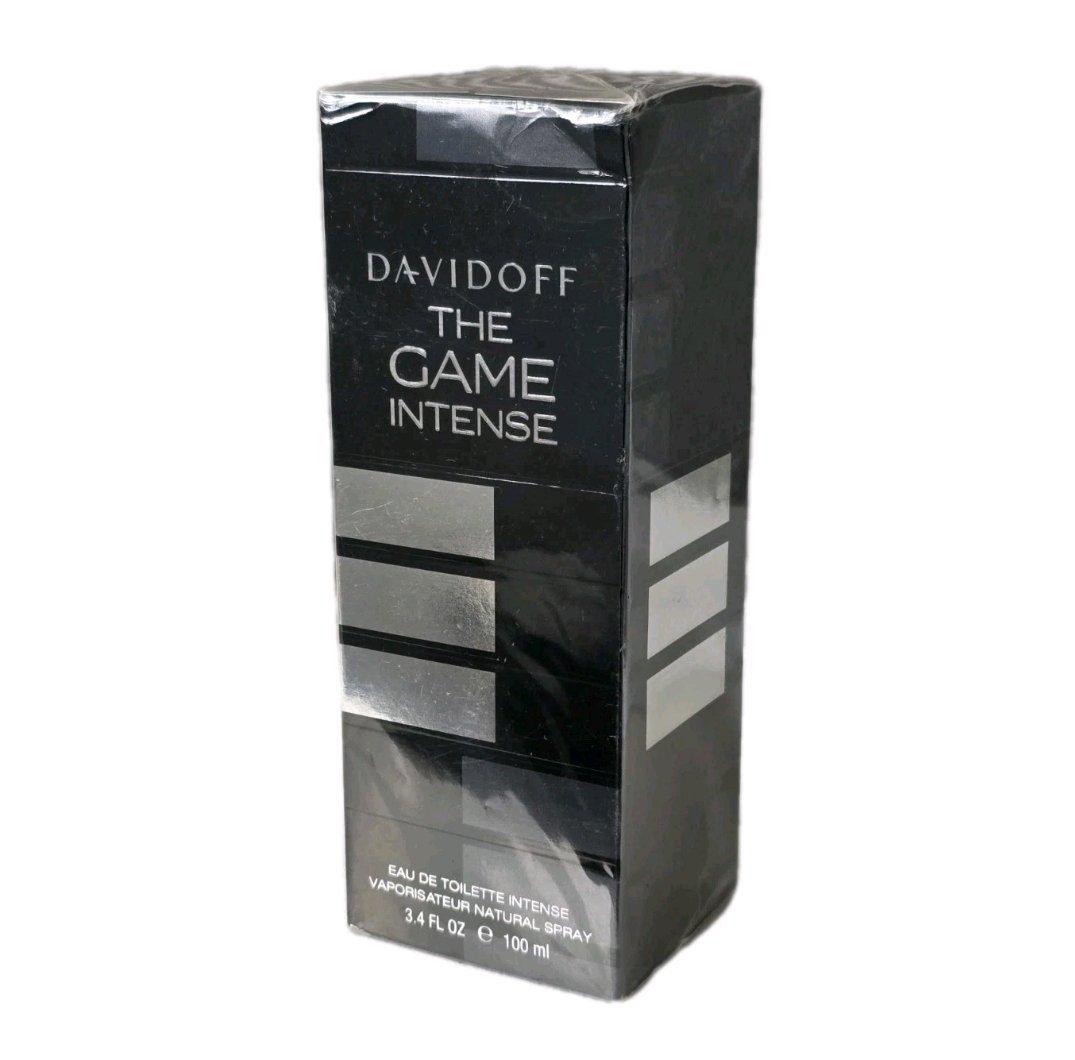 Davidoff The Game Intense Eau de Toilette 100ml davidoff the game intense eau de toilette 100ml. Front angled photo of box.
