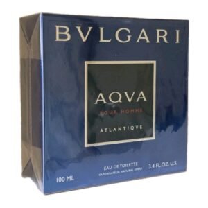 bvlgari aqva atlantiqve eau de toilette 100ml, Front angled photo of fragrance box.