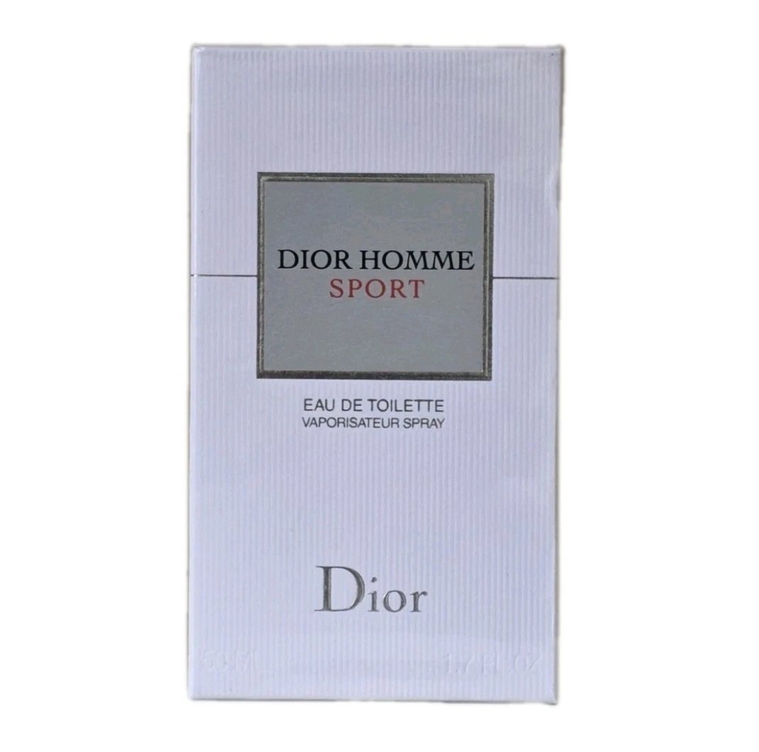 Dior Homme Sport 2012 by Dior is a Woody Aromatic fragrance for men. This powdery, woody and greenish sports scent begins with citrus accords of ginger and Sicilian citron. The refined perfume’s heart is constructed around Tuscany iris note, which gives the fragrance a bit of a vintage character. The base is woody and aromatic, including intensive notes of Virginian cedar wood. Top notes are Citron and Ginger flower; middle note is Iris; base notes are Cedar and Green Notes. dior homme sport eau de toilette 50ml. 2012 version. Front of box photo.
