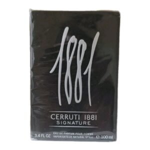 cerruti 1881 signature eau de parfum 100ml. Front of box photo.