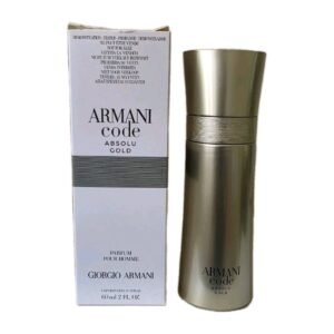 Giorgio Armani Absolu Gold Parfum 60ml. Box and bottle side by side photo.