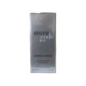 giorgio armani code ice eau de toilette 50ml. Photo showing front of box.