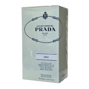 Prada Infusion D'Iris (2015) Eau de Parfum 200ml. Front angled photo of the box.