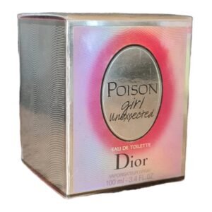 Dior Poison Girl Unexpected Eau De Toilette 100ml. Front angled photo of perfume box.