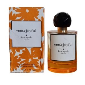 Kate Spade Truly Joyful Eau de Toilette 75ml. Perfume box and bottle side by side photo.